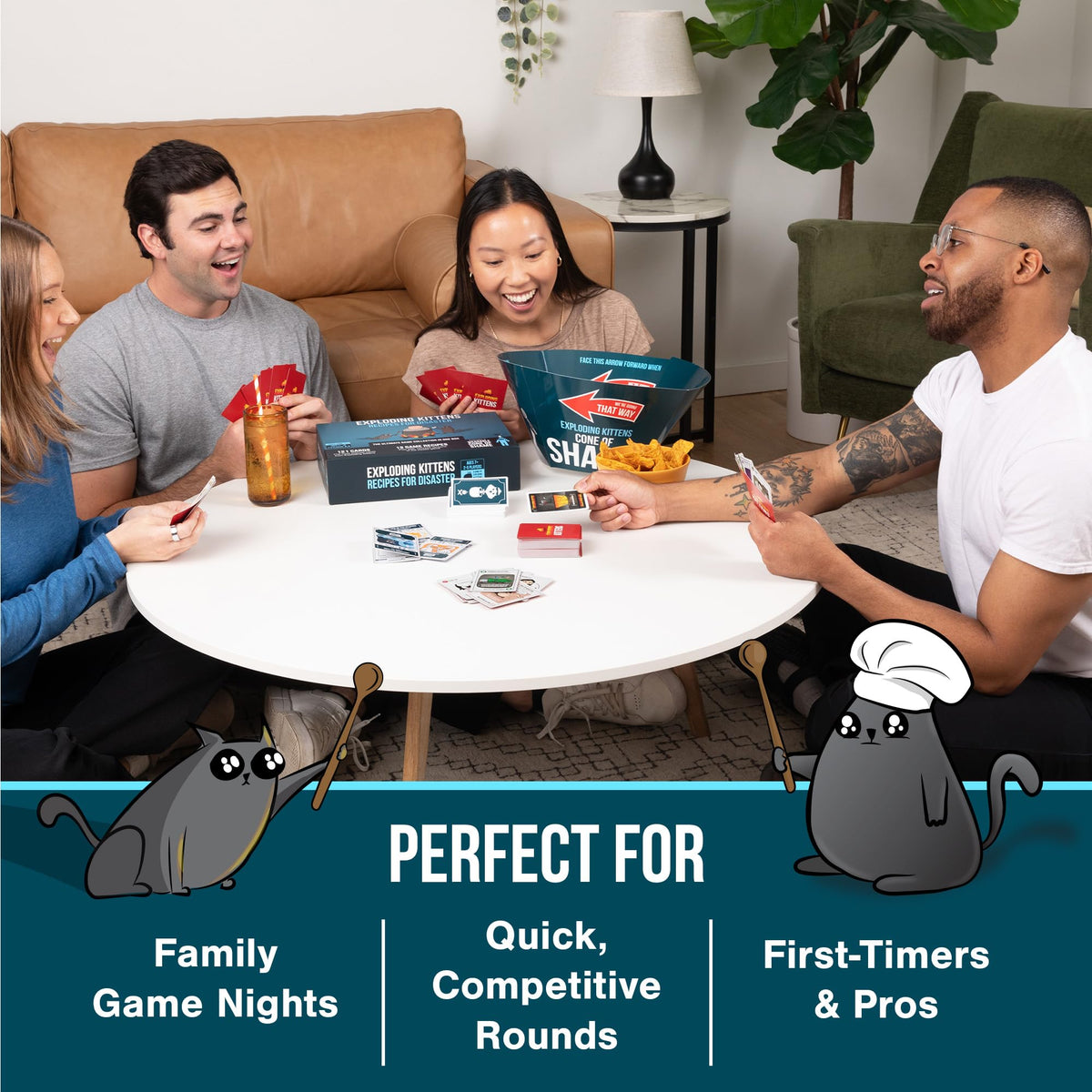 Exploding Kittens Recipes for Disaster, 2-5 Players, Ages 7+