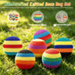 6 Pack Crocheted Footbags Handmade Knitted Balls for Tossing & Kicking Adults and Beginners Vibrant Sports Design for Indoor & Outdoor Play, Party