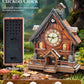 Rnfinewow 3D Puzzles for Adults-Cuckoo Clock, Swiss Igloo Clock Kit (with Pendulum), Wooden Puzzles for Adults Home Decor DIY Watch Making Kit