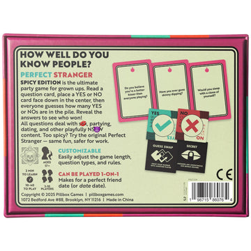 Perfect Stranger Spicy Edition Adult Card Game - Valentine’s Day Game for Couples and Date Night - Flirty Conversation and Relationship Game - Ages
