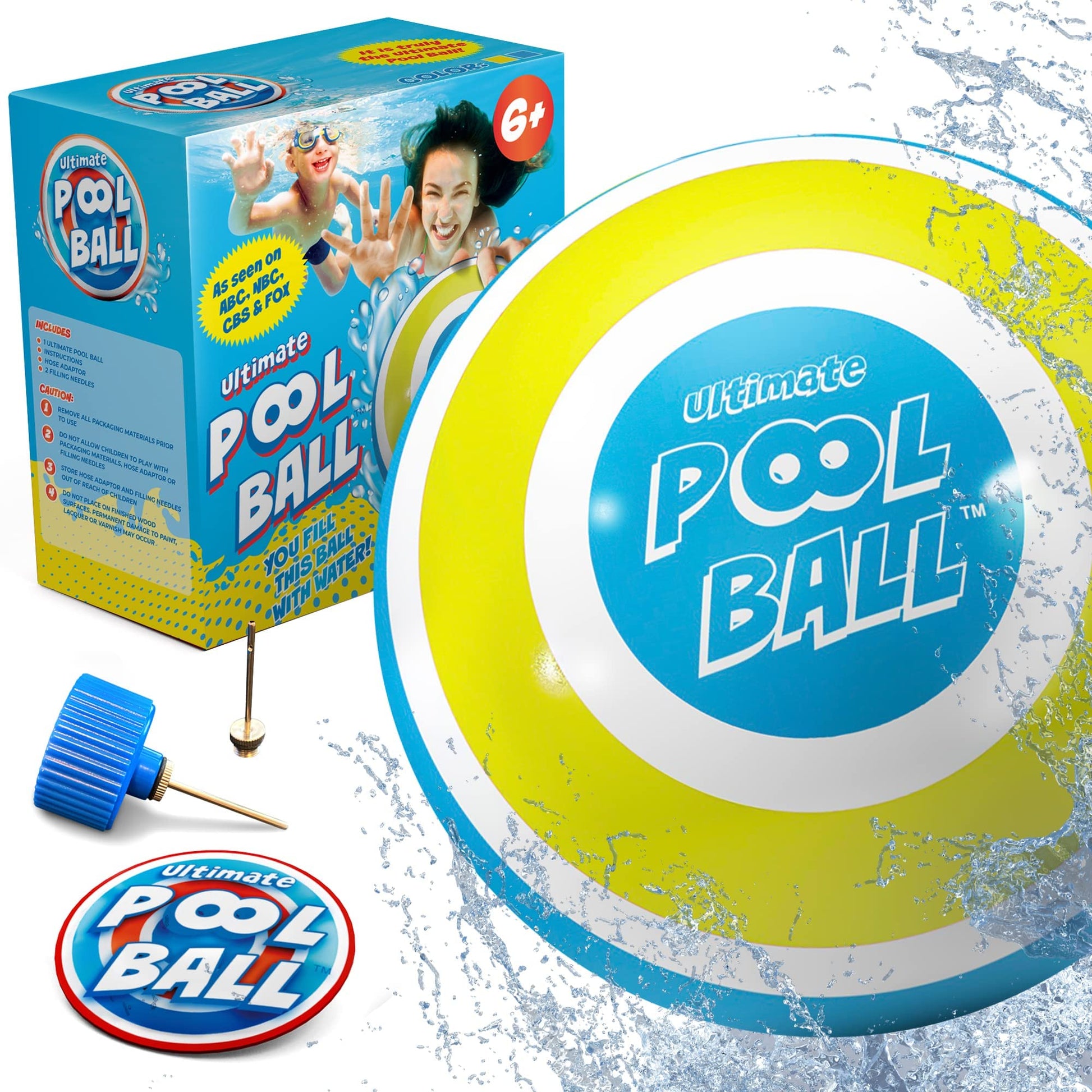 Activ Life Ultimate Pool Ball, Fill It with Water for Underwater Swimming Pool Games, Passing, Dribbling, Diving Fun Toys for Boys & Girls Aged 6-14