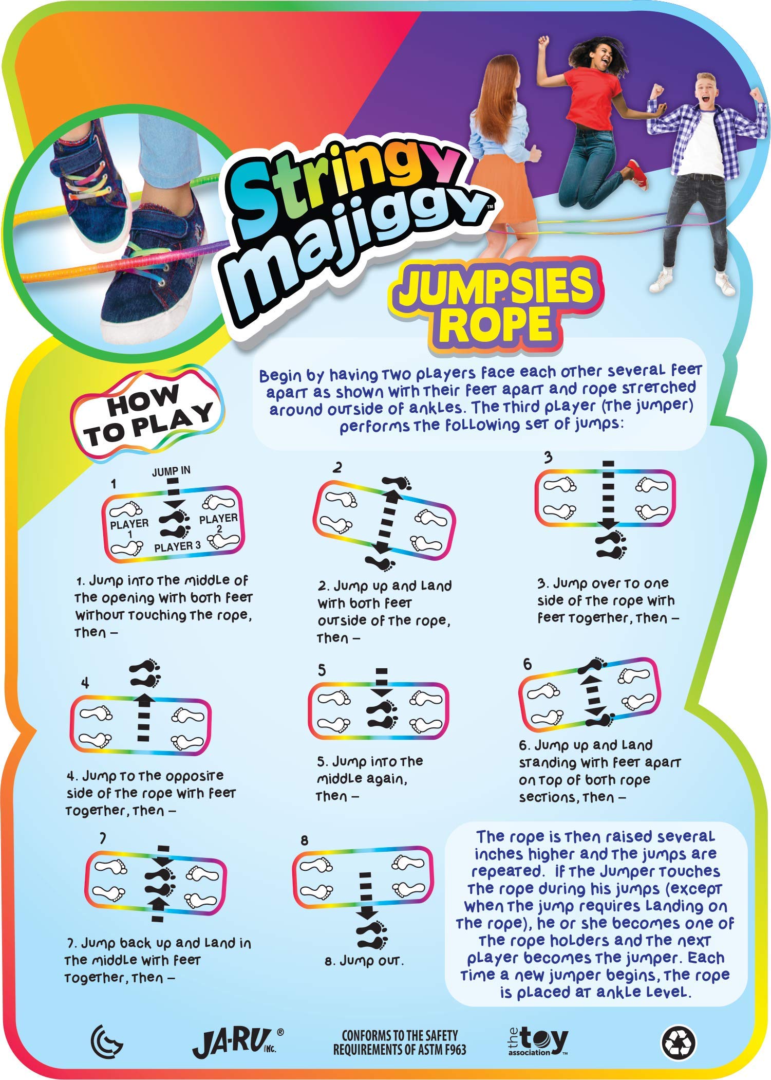 JA-RU Elastic Chinese Jump Rope Skip Toy (1 Pk) 733-1B