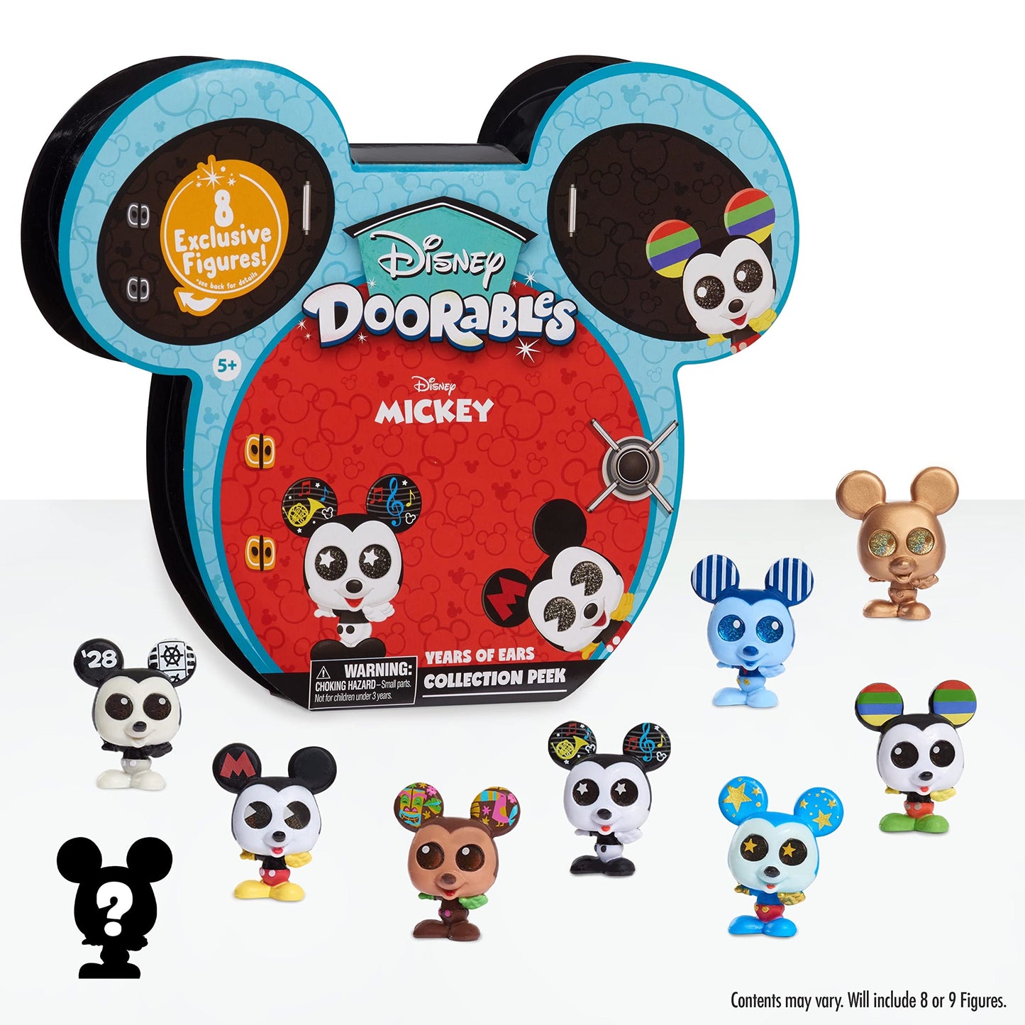 Disney Doorables Mickey Mouse Years of Ears Collection Peek, Includes 8 Exclusive Mini Collectible Figures, Styles May Vary, Kids Toys for Ages 5 Up