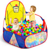 Eocolz Kids Ball Pit Large Pop Up Childrens Ball Pits Tent for Toddlers Playhouse Baby Crawl Playpen with Basketball Hoop and Zipper Storage Bag, 4