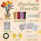 800PCS Pipe Cleaner Flower Kit, 8 Colors Thick Chenille Stems for Arts DIY Craft Supplies with Greeting Card, Floral Wires, Tape, Stamen, Includes