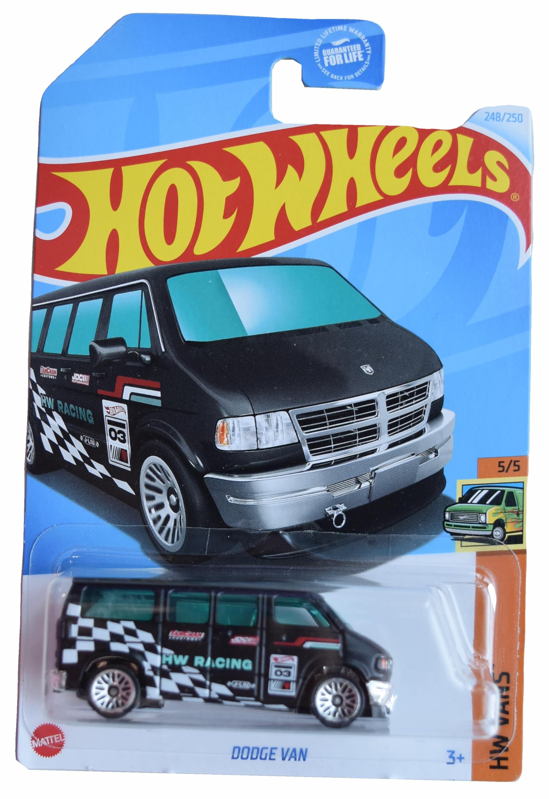 Hot Wheels Dodge Van, HW Vans 5/5 [Black] 248/250