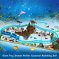 Roller Coaster Set, Ocean Roller Coaster Building Toy Set Explorer Ship, Deep Sea Boat Creatures, Sea Animal Toys Gifts for 6+ Year Old