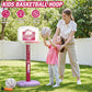 HYES 2 in 1 Kid Basketball Hoop and T Ball Set, Pink