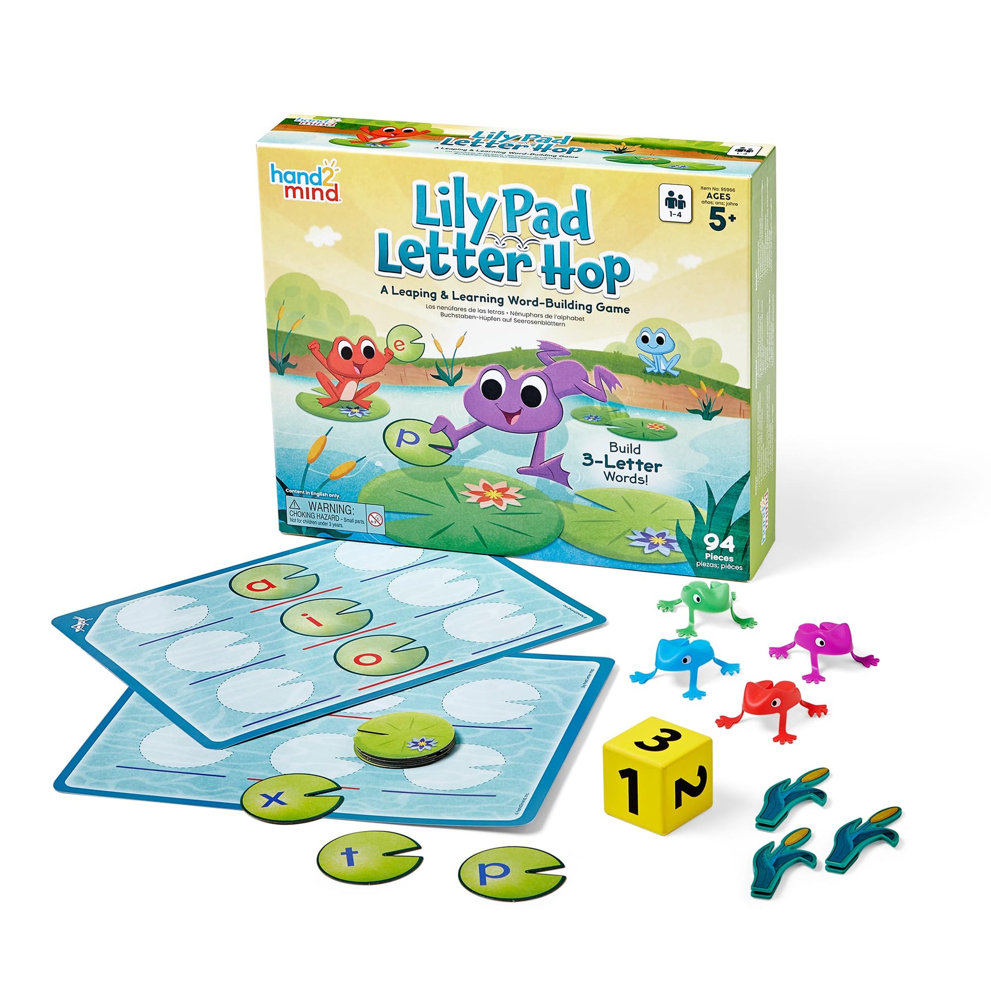 hand2mind Lily Pad Letter Hop Word-Building Game