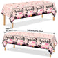 Yavxzvbw 3Pcs Spooky One Birthday Decorations Girl Pink Halloween Tablecloth Halloween 1st Birthday Party Decorations for Halloween Birthday