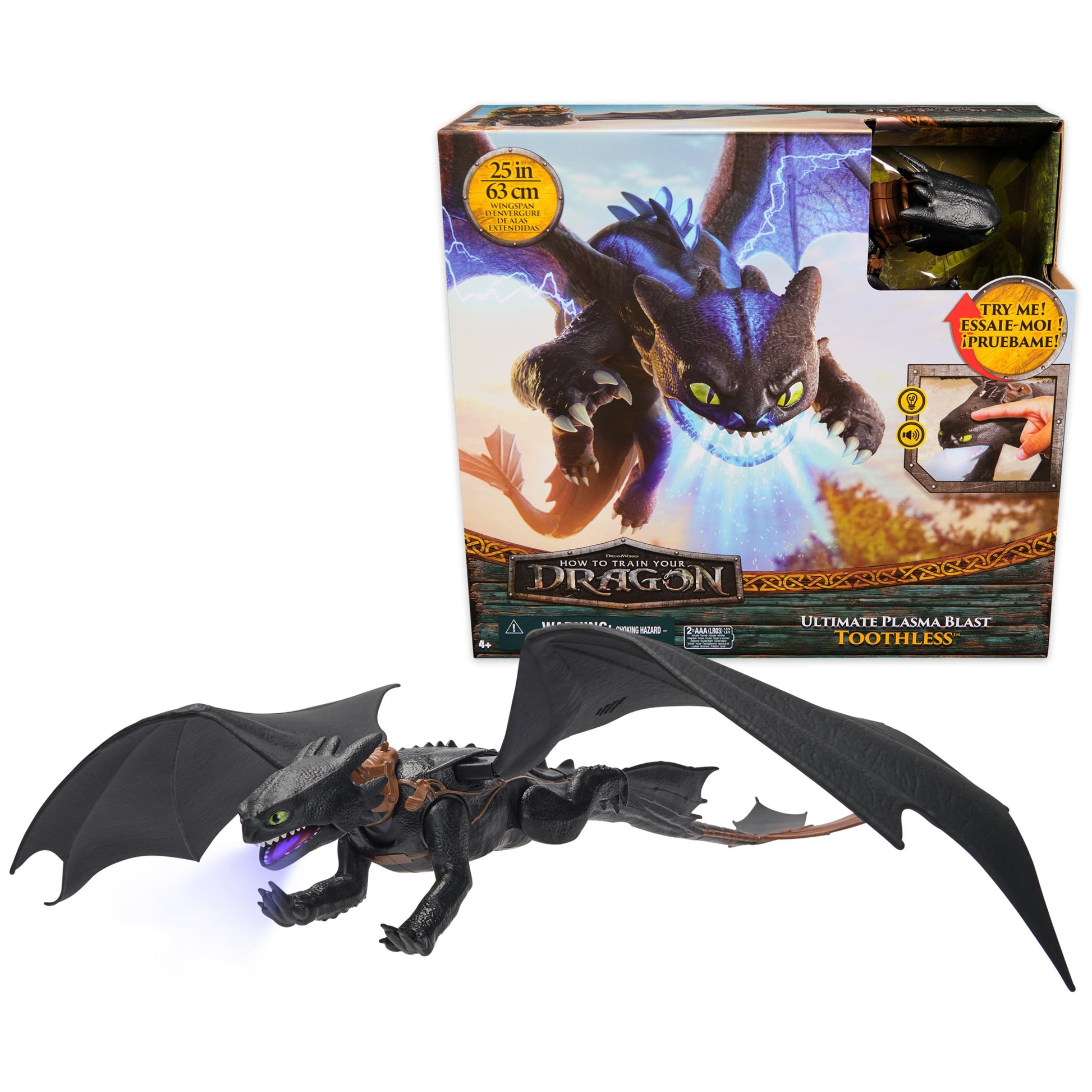DreamWorks Dragons Ultimate Plasma Blast Toothless Interactive Dragon Toy