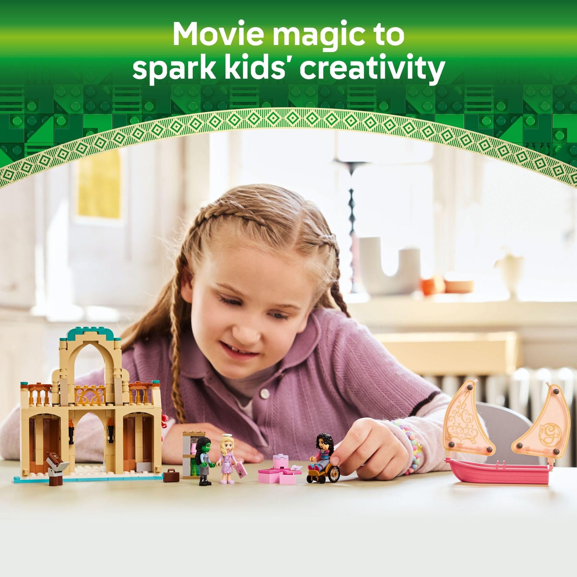 LEGO Wicked Glinda, Elphaba & Nessarose at Shiz University Building Toys - Gifts for Birthdays - Wicked Toys for Kids, Girls & Boys, Age 7+ - 75681