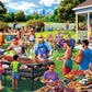 Boardwalk Backyard Barbecue 1000 Piece Jigsaw Puzzle Fun Summer Family Puzzles with Premium Box, Gift for Adults and Family 19"x26"