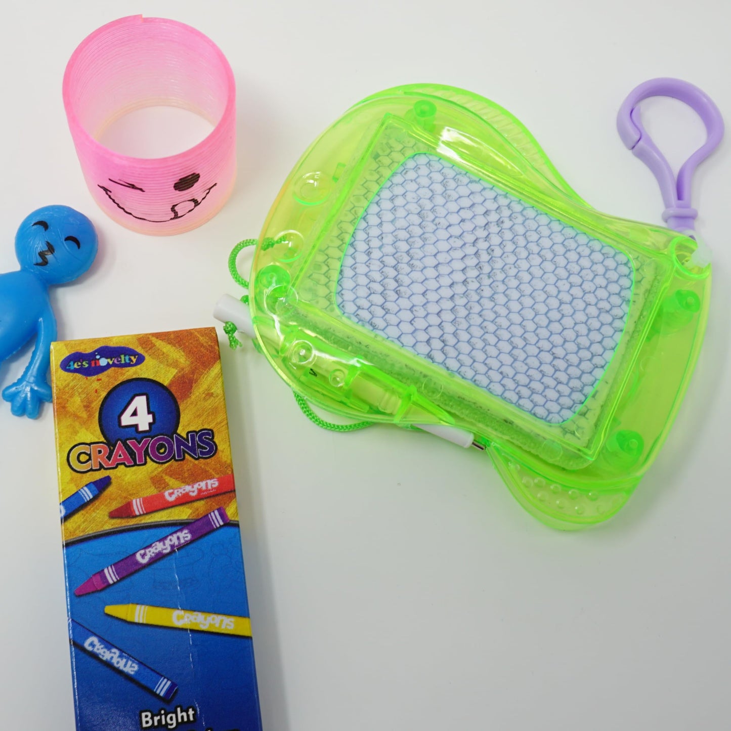 4E's Novelty Mini Magnetic Drawing Board for Kids - Pack of 12 - Backpack Keychain Clip Erasable Doodle Sketch Writing Pad, Birthday Party Favors