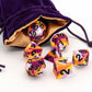FanRoll 16mm Pride Sharp Edge Silicone Rubber Polyhedral Dice Set: Lesbian