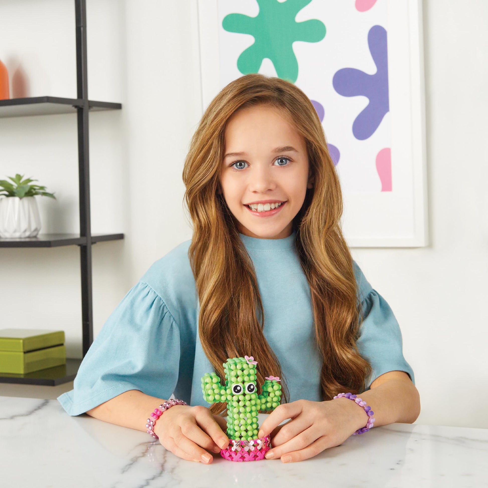 Make It Real: LinXo: Lookin' Sharp! Light-Up Decor - 2-in-1 Create A Light-Up Cactus OR Fairy String Lights - 294pc DIY Craft Kit, Girls & Kids Age 6+