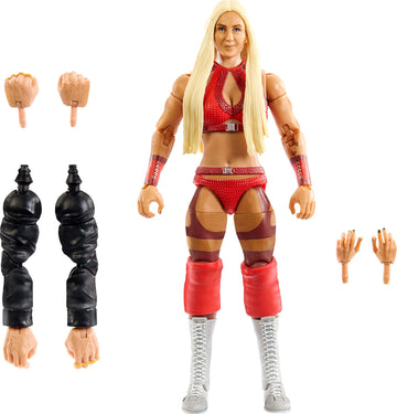 Mattel WWE Elite Collection Action Figure & Accessories, Premium Live Event Charlotte Flair Set, SummerSlam with William Regal Build-A-Figure Parts
