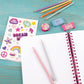 3C4G Tie Dye Pastel All-in-1 Sketchbook Set - Sketch Book for Kids with Pencils, Stickers & More - Drawing Kit for Kids - Unlined Diary for Girls
