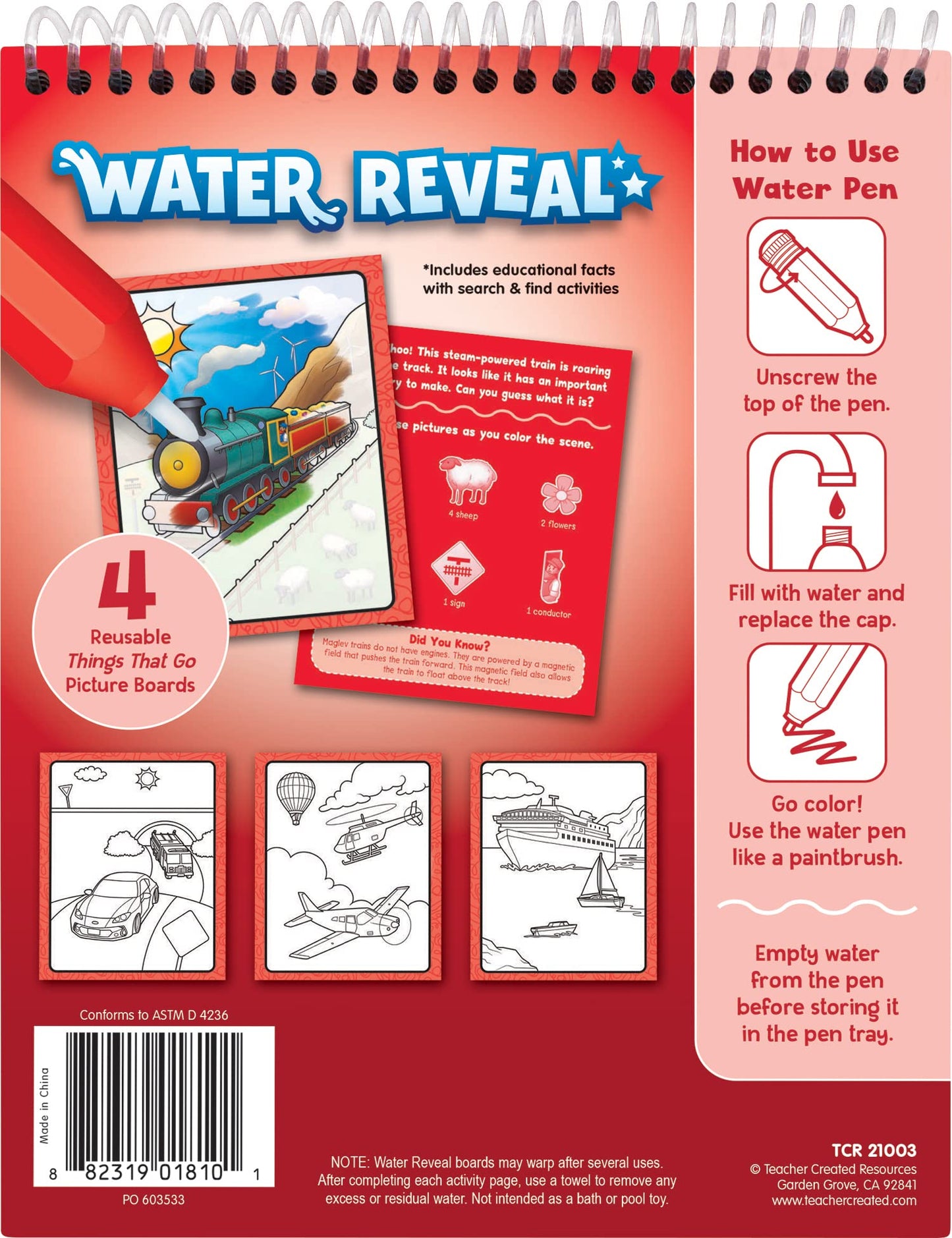 Teacher Created Resources Things that Go Water Reveal (TCR21003)