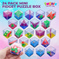Brain Teaser Puzzle Cubes Party Favors for ADHD Autism Kids Adults 24 Pack Fidget Toy Set Gifts Mini Games Stress Relief Stocking Stuffers Bulk Goodie