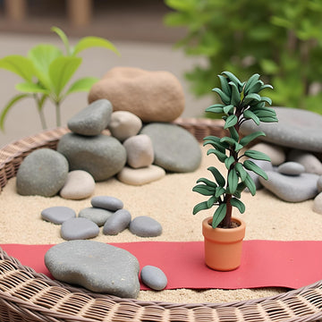 Green Dollhouse Flower Bonsai,1:12 Mini Dollhouse Miniature Plant in Pot Micro Landscape DIY Craft Garden Ornament Green Cute Decorative Ornament