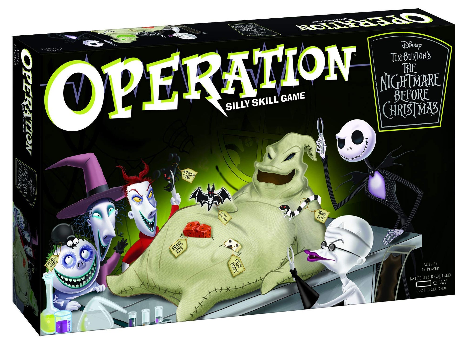 Operation: Disney The Nightmare Before Christmas Board Game | Collectible Operation Game | Featuring Oogie Boogie & Nightmare Before Christmas