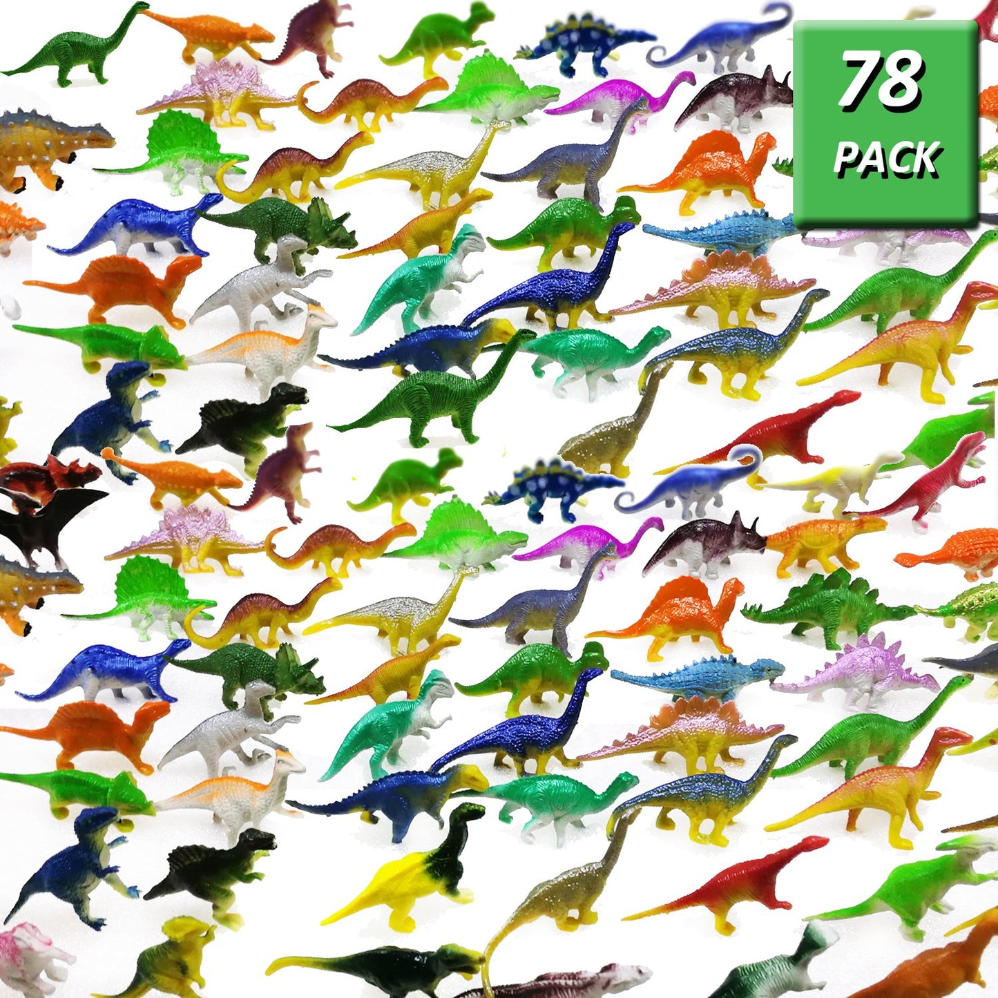 OuMuaMua Dinosaur Toys, Plastic Mini Dinosaur Figure Toy Set Including T-rex, Stegosaurus, Monoclonius for Kids Dinosaurs Birthday Party Favors
