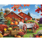 Bits and Pieces 100 Piece Puzzles for Adults 100 Extra Large Pieces 15" x 19" Jigsaw Puzzles, Fall Farm Barn, Random Die Cut, No 2 Pieces Alike
