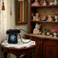 Black 1/12 Miniature Telephone Dollhouse Decoration Accessories, Décor, Decorations