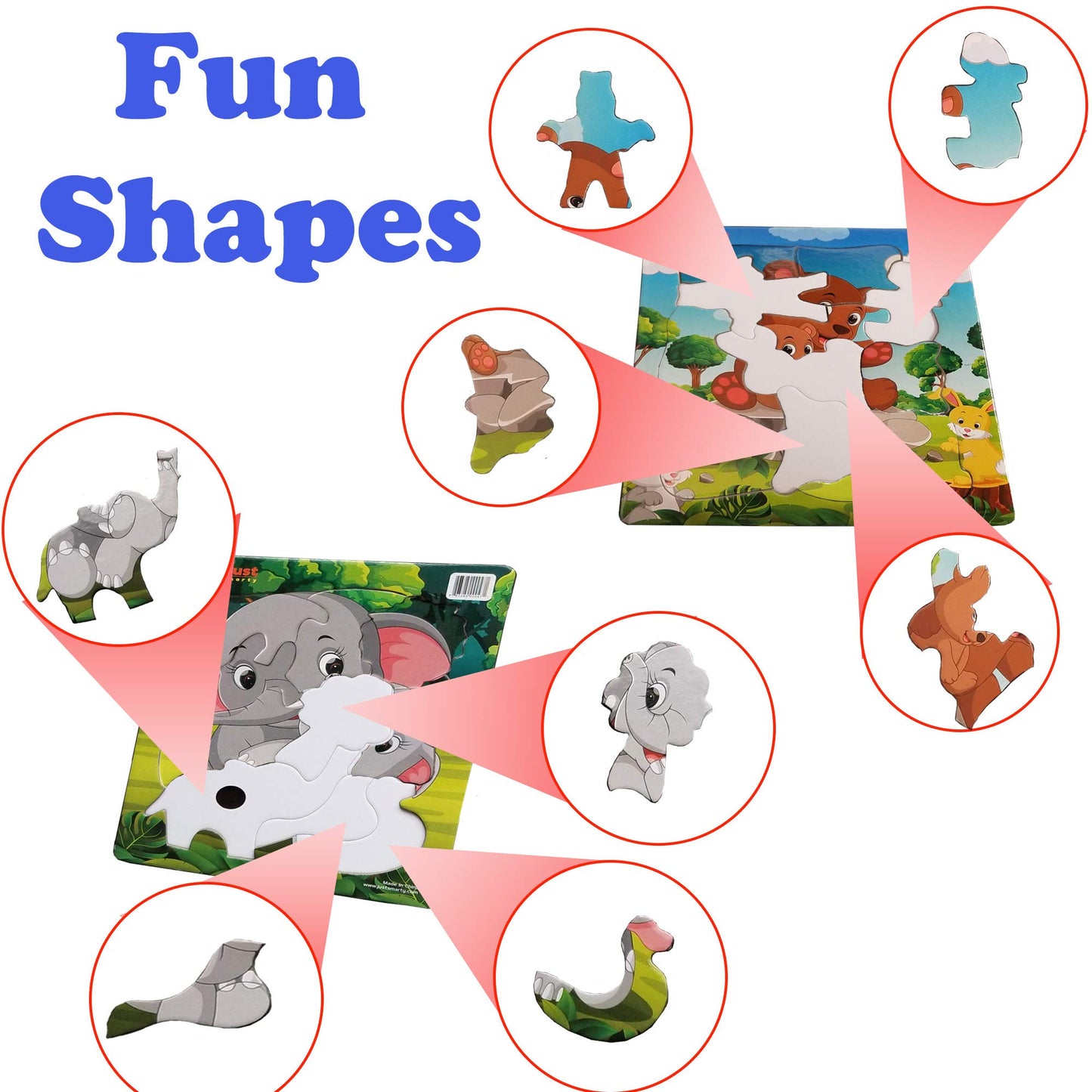 Just Smarty Preschool Jigsaw Puzzles Set of 2