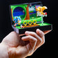 Console Heroes Sonic the Hedgehog 2 Collectible Diorama Playset - Mini Sonic & Tails Figures with Emerald Hill Zone Scene - Retro SEGA Genesis