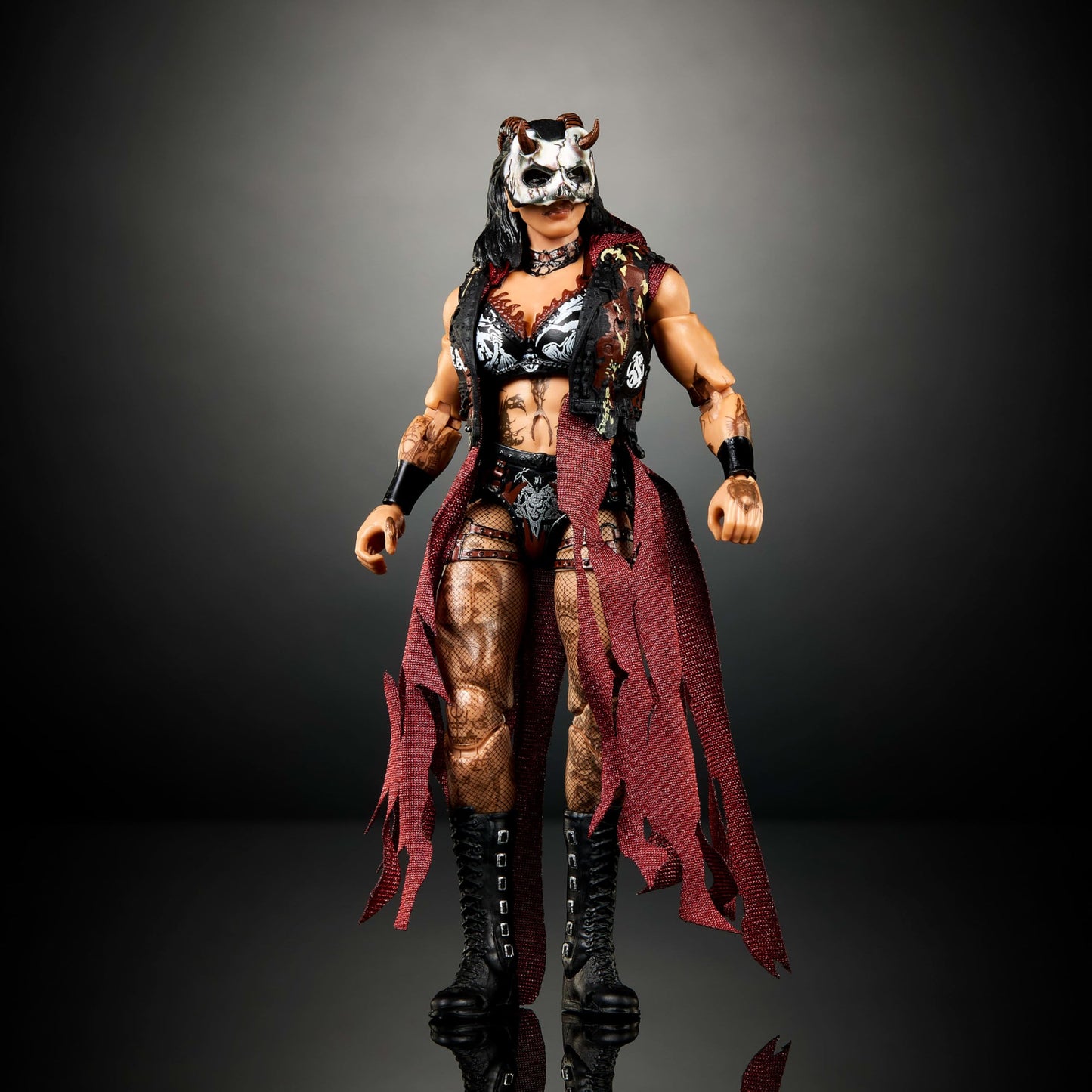 Mattel WWE Ultimate Edition Action Figure & Accessories Set, Rhea Ripley 6-inch Collectible with Swappable Heads & Hands, 30 Articulation Points