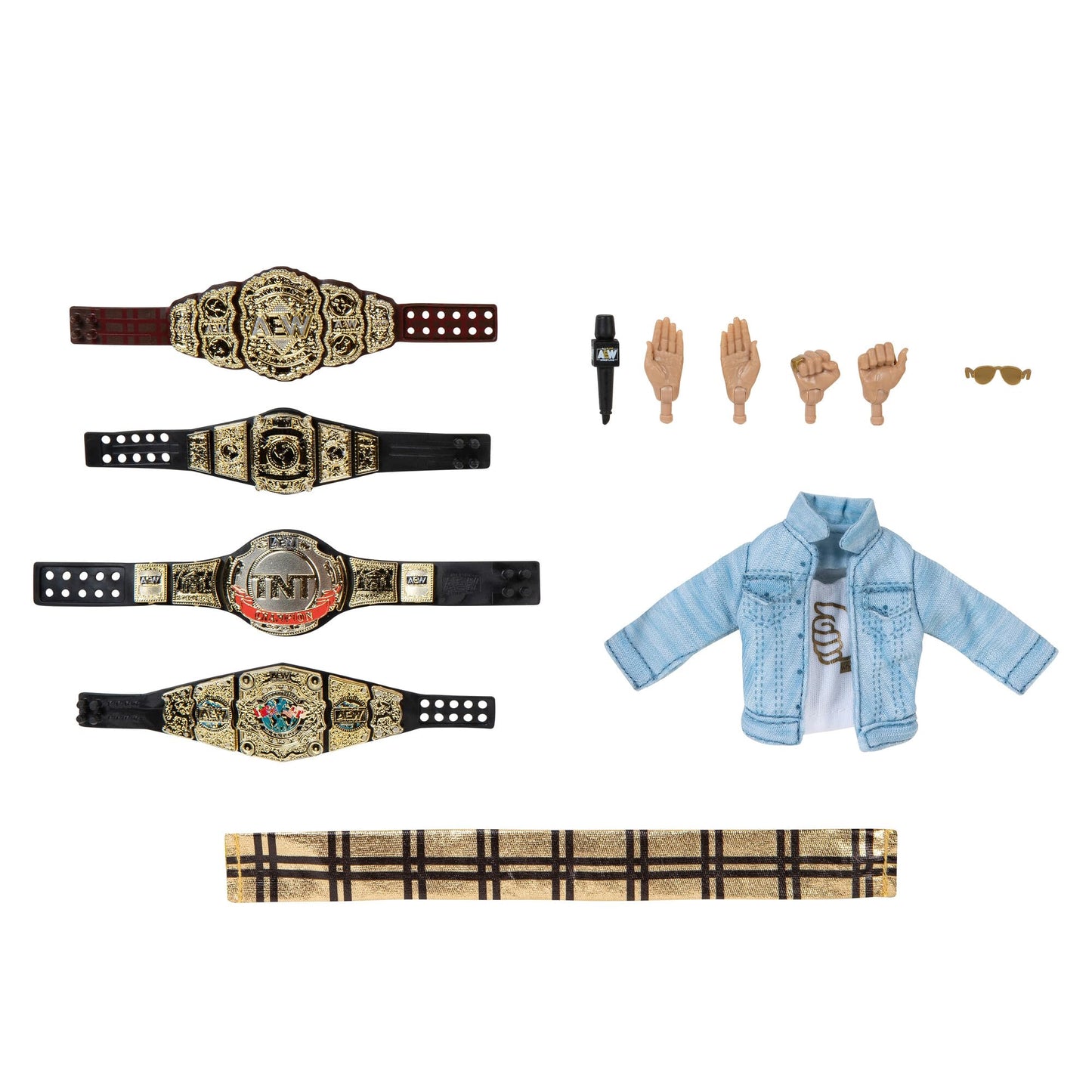 All Elite Wrestling Unrivaled Champion 4 Pack - Four 6-Inch Figures with Title Belts and Accessories - Amazon Exclusive