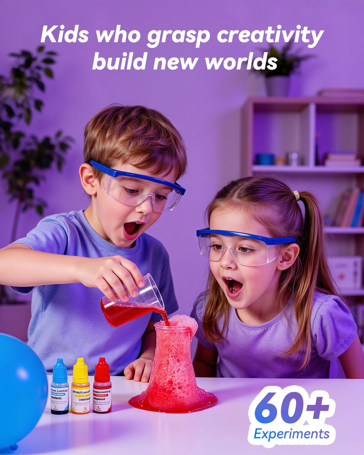 Melican 60+ Science Experiment Kit for Kids Ages 8+, STEM Educational Science Gifts for Kids, First Science Kit for Boys Girl Birthday