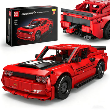 Mould King Pull Back Sports Car Building Kit, 738 Pcs Muscle Car Model