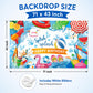 Splish Splash Birthday Backdrop, 71 x 43 Inch Pool Party Decorations Banner