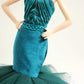 Cora Gu Handmade Emerald Velvet Gown Fit 12 inch Doll and Doll Not Included