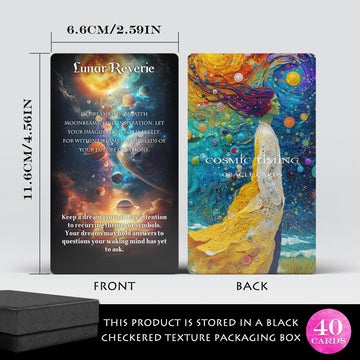 Pacify Cosmic Timing Oracle Cards 40 Divine Timing Moonology Oracle Cards Deck for Beginners Predict Time Frames and Spiritual Guidance (Cosmic