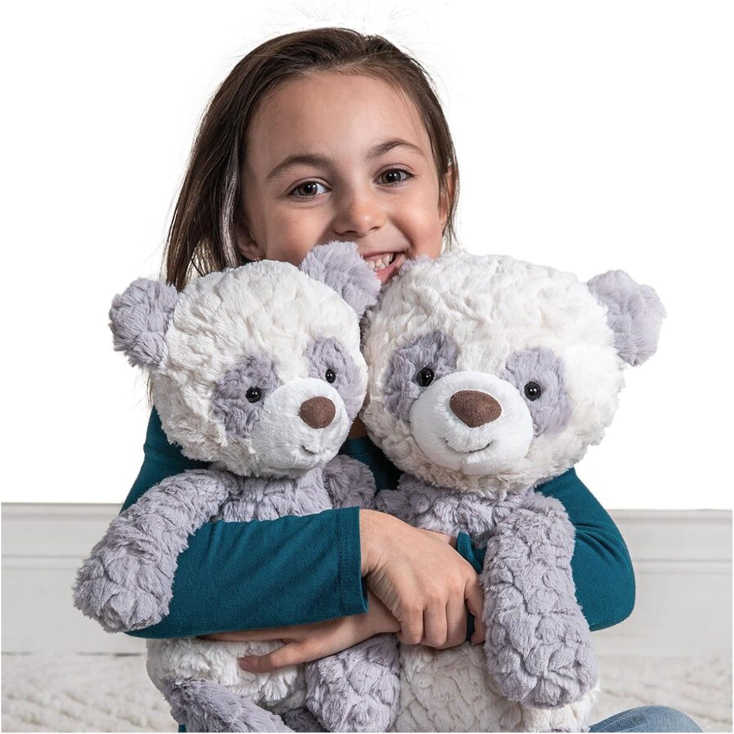 Mary Meyer Teddy Bear - Putty Collection Super Soft Stuffed Animal Plush Classic Toy Plushie, 11" Small, Grey Shadow Panda Bear