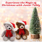 Made By Aliens Christmas Junior Teddy Bear Stuffed Animal - Adorable Xmas Plush Toy with Hat and Scarf - Soft and Cuddly Winter Companion for Kids