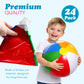 4E's Novelty 24 Pack -16 Inch Inflatable Beach Balls Bulk 24 - Birthday Pool Party Favors for Kids, Summer Goodie Bags Easter Basket Stuffers Toys
