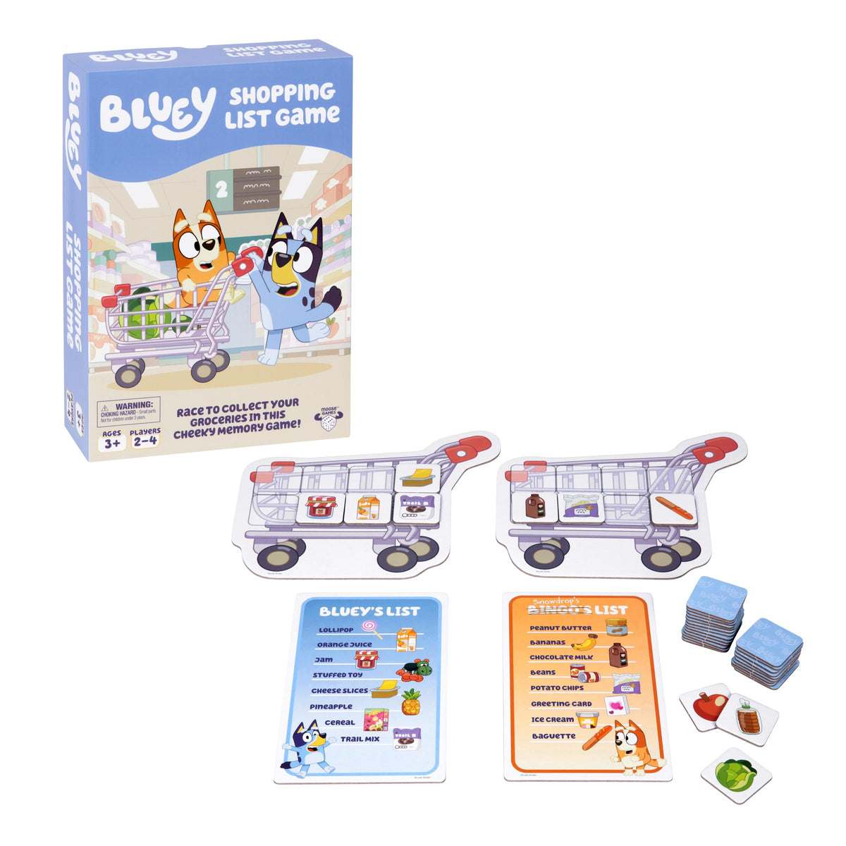 Bluey Shopping List Game, Memory & Matching Supermarket Game