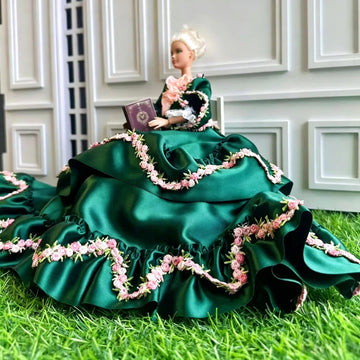 Vintage Rococo Victorian Ball Gown Dress for 1/6 BJD & 11.5-12 Inch Doll
