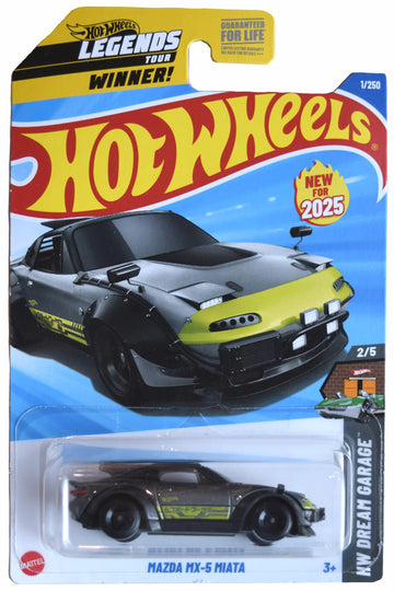 Hot Wheels Mazda MX-5 Miata, HW Dream Garage 2/5 [Gray] 1/250
