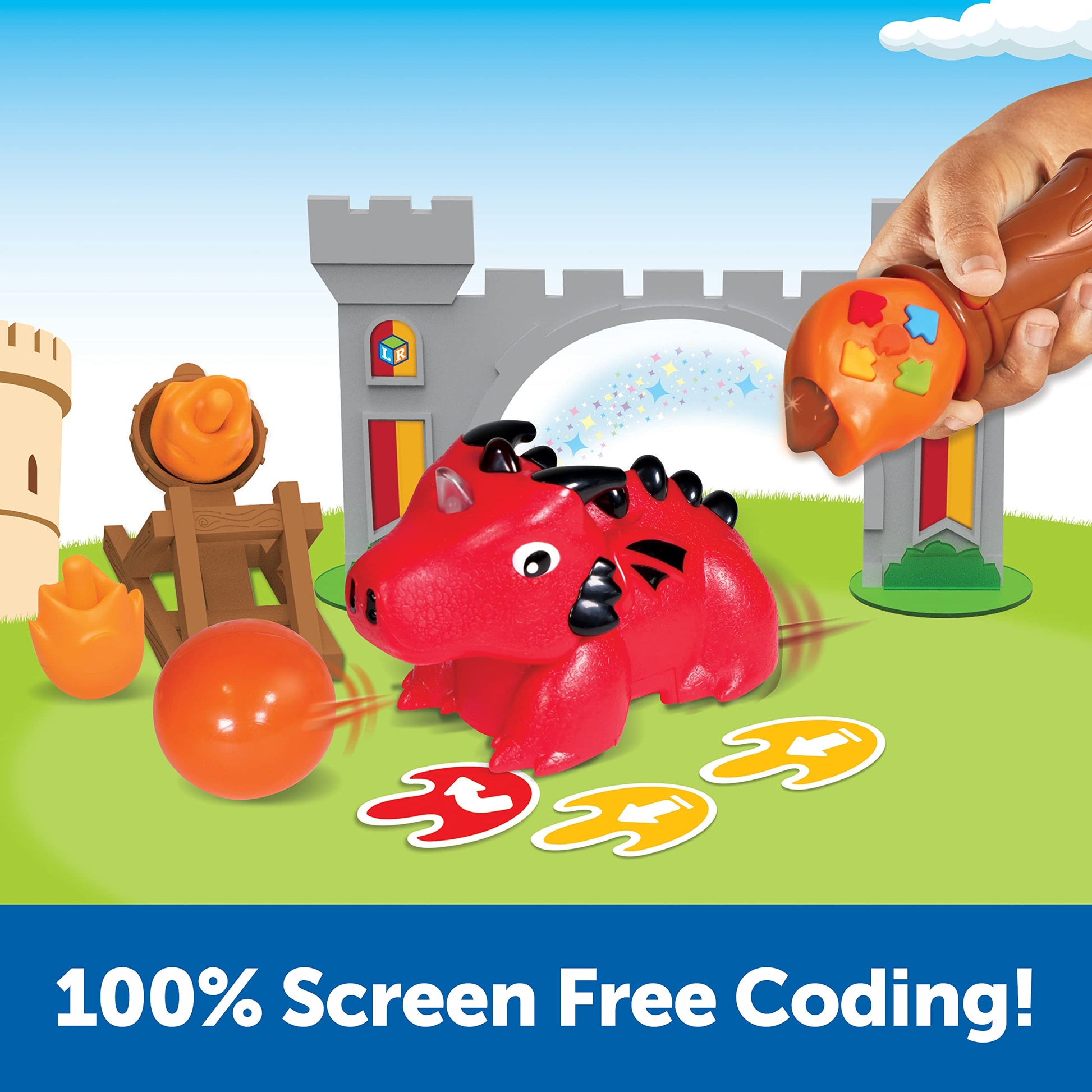 Learning Resources Coding Critters MagiCoders Blazer the Dragon - Coding Games for Kids, Screen Free Toys, STEM Robots for Kids, Programming Robot