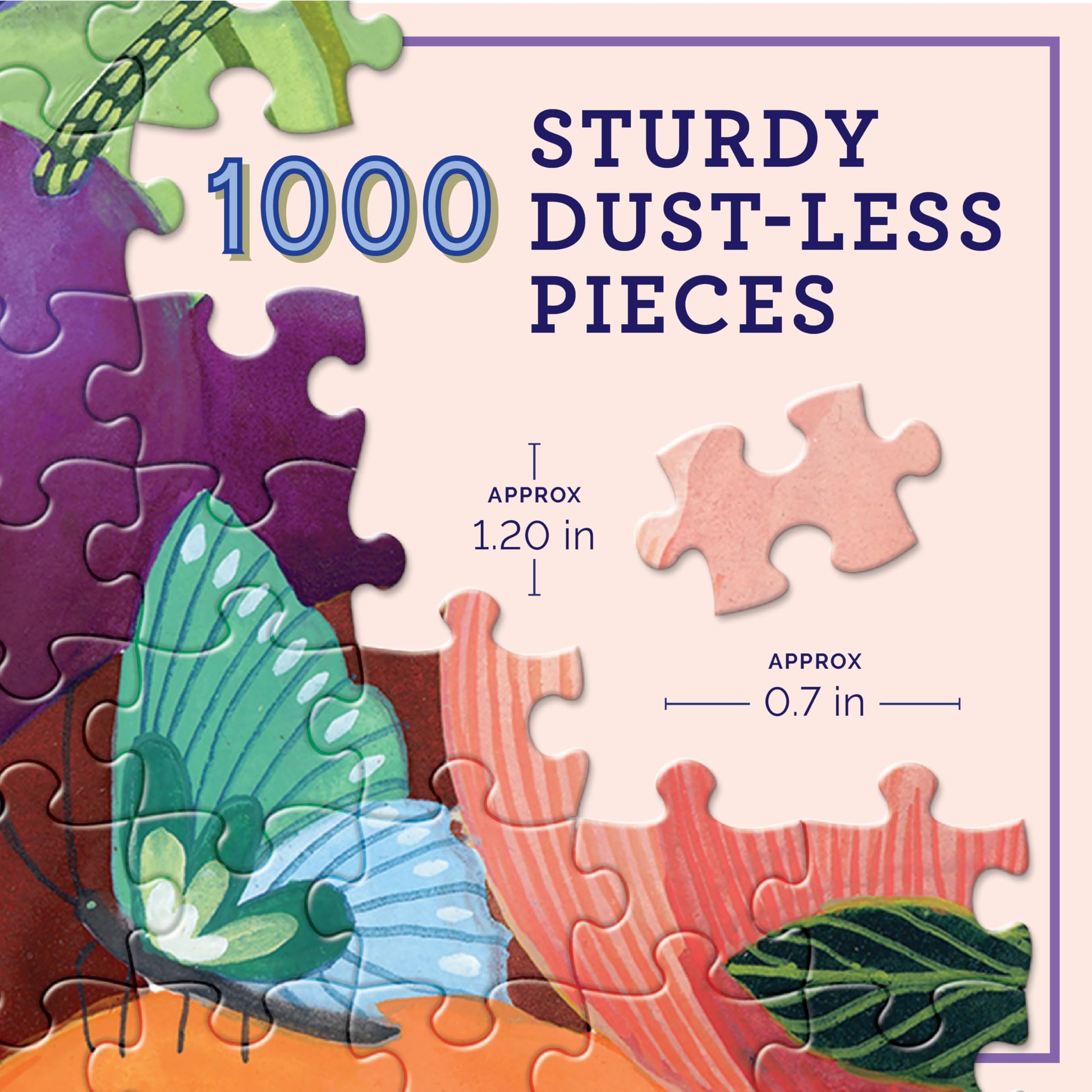 eeBoo Stone Fruit Still Life 1000 Piece Square Jigsaw Puzzle, 23" x 23"