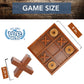 Wooden Tic Tac Toe Game - 9 Inch Solid Wood Board with X and O Pieces, Decorative Coffee Table Game, Classic Home Décor Accent