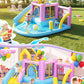 AKEYDIY Inflatable Bounce House,Kids Bouncy Castle Water Parkfor 2~10, Indoor/Outdoor Bouncy House with Blower Included,Pastel Bouncer Jump House
