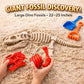 Liberty Imports 25 PCS Large Dinosaur Fossil Sand Molds Kids Beach Toy Set