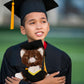 DolliBu Brown Cat Graduation Plush Toy - Soft Huggable Graduation Stuffed Animal Dress Up with Gown and Cap with Tassel Outfit with Personalization
